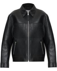 Samsøe & Samsøe - 'Sastevie' Leather Jacket - Lyst