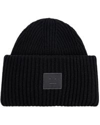 Acne Studios - Wool Beanie With Logo - Lyst