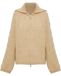Moncler - Cardigan With Logo Patch - Lyst