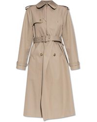 McQueen - Cotton Trench Coat With Belt - Lyst