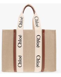 Chloé - 'Woody Large' Shopper Bag - Lyst