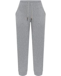 Balmain - Wool Trousers With Logo - Lyst