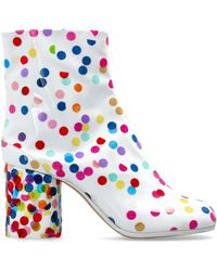Maison Margiela - Heeled Ankle Boots With 'Tabi' Cut-Out - Lyst