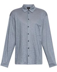 Giorgio Armani - Linen Shirt With Pocket - Lyst