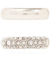 AllSaints - Set Of Two Rings, - Lyst