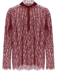 Dolce & Gabbana - Lace Top With Turtleneck - Lyst