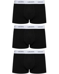 Lacoste - Three-Pack Of Cotton Boxer Briefs - Lyst