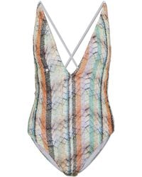 Missoni - One-Piece Swimsuit With Lurex Thread - Lyst