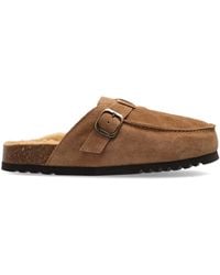 Scholl - Leather Slippers 'Dakota Fur' - Lyst
