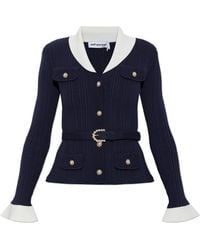 Self-Portrait - Cardigan With Belt - Lyst