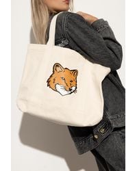 Maison Kitsuné - Shopper Bag With Logo - Lyst