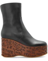 Chloé - 'Maxime' Wedge Ankle Boots - Lyst