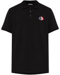 Moncler - Polo With Logo Patch - Lyst
