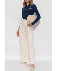Self-Portrait - Jeans With Shimmering Appliqués - Lyst