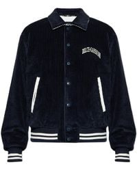 Dolce & Gabbana - Corduroy Jacket With Embroidered Logo - Lyst