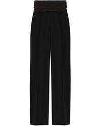 Balmain - Wool Trousers With Stitching On The Legs - Lyst