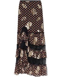 Etro - Asymmetric Skirt With Lurex Thread - Lyst