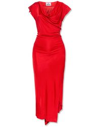 Vivienne Westwood 'utah' Asymmetrical Dress - Red