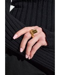 Balenciaga - Ring With Engraved Logo - Lyst