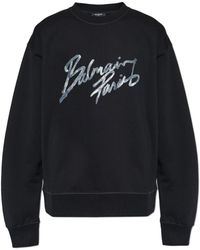 Balmain - Sweatshirt With Printed Logo - Lyst