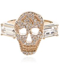McQueen - Ring With Shimmering Crystals - Lyst