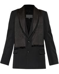 Maison Margiela - Blazer With Decoratively Sewn-In Shawl - Lyst