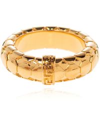Versace - Ring With A Distinctive Greek Pattern - Lyst