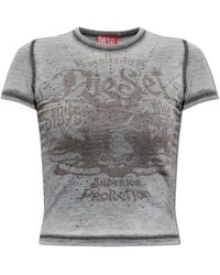 DIESEL - T-Shirt 'T-Uncuties-Long-Aa3' - Lyst