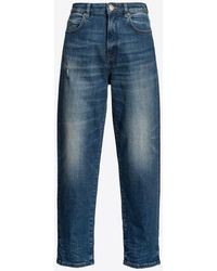 Pinko Jeans mom-fit denim vintage - Blu