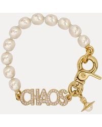 Vivienne Westwood - Chaos Pearl Bracelet Pearl Cubic Zirconia - Lyst