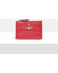 Vivienne Westwood - Slim Long Card Holder Emboss Croc Leather - Lyst