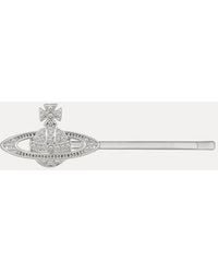 Vivienne Westwood - Mini Bas Relief Bobby Pin Cubic Zirconia - Lyst