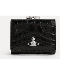 Vivienne Westwood - Small Frame Wallet Emboss Croc Leather - Lyst