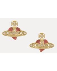 Vivienne Westwood - New Diamante Heart Earrings - Lyst
