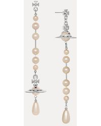 Vivienne Westwood - Broken Pearl Earrings Brass - Lyst