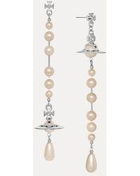 Vivienne Westwood - Broken Pearl Earrings Brass - Lyst