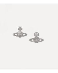 Vivienne Westwood - Grace Bas Relief Stud Earrings Cubic Zirconia - Lyst
