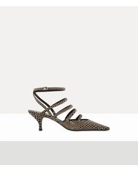Vivienne Westwood - Diana Slingback Shoe Snake-Effect Leather - Lyst