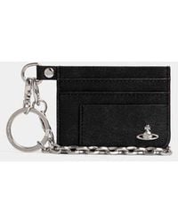 Vivienne Westwood - Flat Chain Card Holder Leather - Lyst