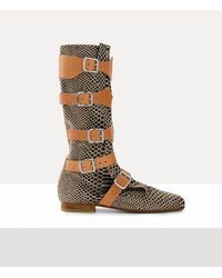 Vivienne Westwood - Pirate Boot Snake-Effect Leather - Lyst