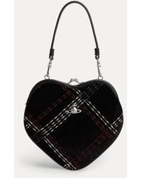 Vivienne Westwood - Belle Heart Frame Purse Velvet Check - Lyst