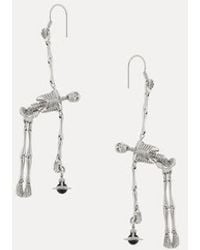 Vivienne Westwood - Skeleton Earrings Brass - Lyst