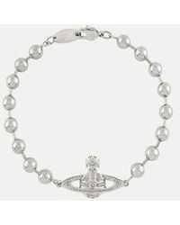Vivienne Westwood - Thames Mini Bas Relief Bracelet Cubic Zirconia - Lyst