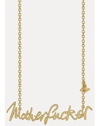 Vivienne Westwood - Motherfucker Pendant Necklace Swarovski Crystals - Lyst