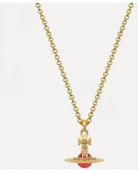 Vivienne Westwood - New Petite Orb Pendant Necklace Brass - Lyst