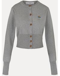 Vivienne Westwood - Bea Cropped Cardigan Cashmere Cotton - Lyst