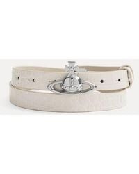 Vivienne Westwood - Small Orb Buckle Belt Emboss Croc Leather - Lyst