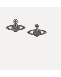 Vivienne Westwood - Mini Bas Relief Earrings Topaz Crystals - Lyst