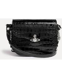 Vivienne Westwood - Hunter Flap Crossbody Emboss Croc Leather - Lyst