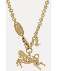 Vivienne Westwood - Horse Pendant Necklace Brass - Lyst